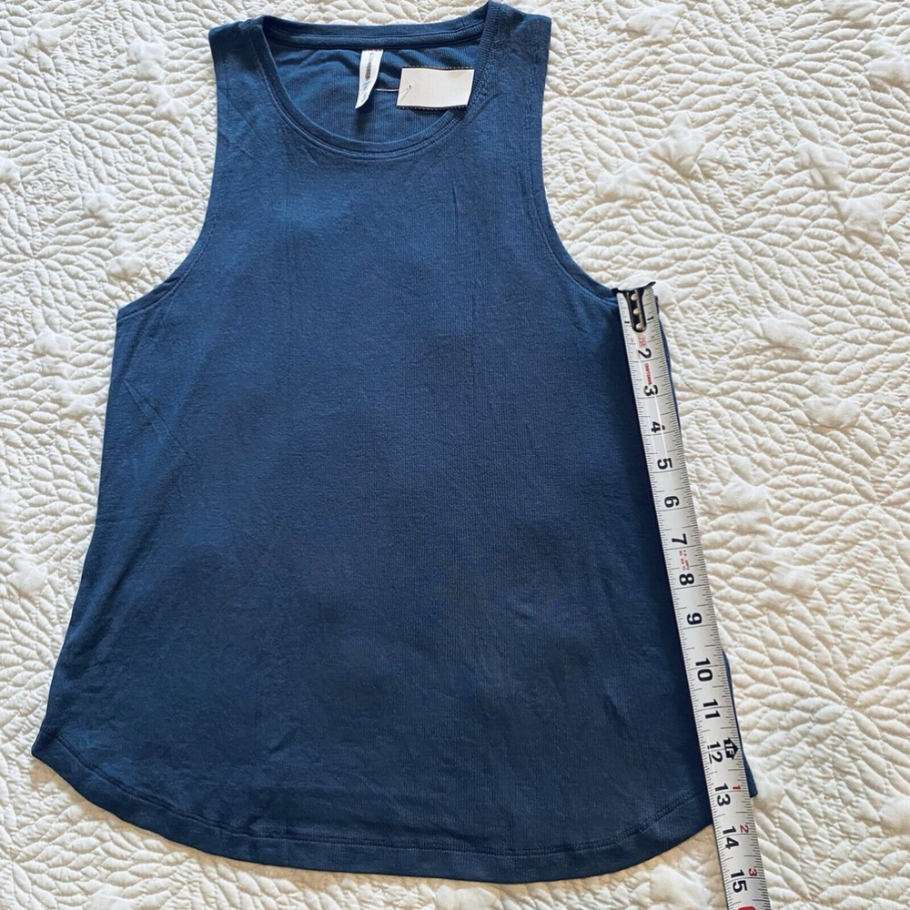 ATHLETA🥇 Well Rested Rib Sleep Tank Top Blue Size S - Picture 9 of 13